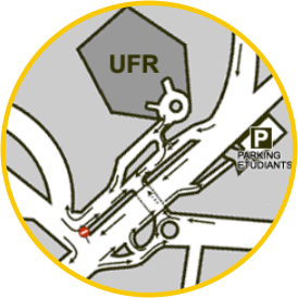 Plan UFR des Sciences en voiture